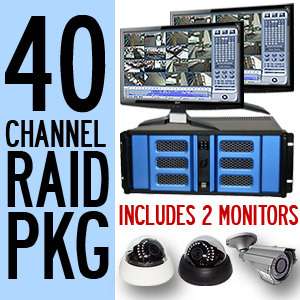 40 Channel RAID Hybrid DVR Video Camera Package CCTV CH  