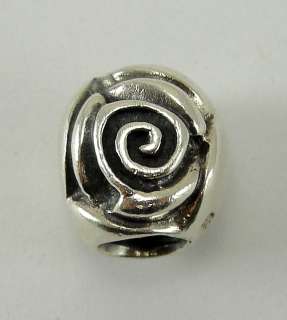 Authentic Pandora Bead Charm Sterling Silver Rose #790394  