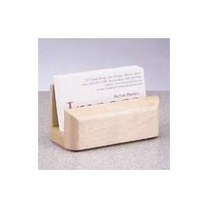  Wood Tones Desk Accessory, Business Card Holder, Oak 
