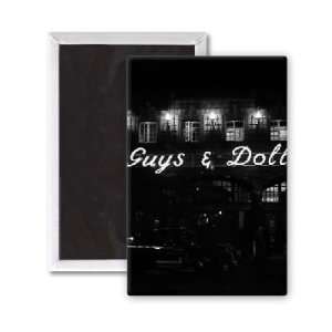  Guys and Dolls   3x2 inch Fridge Magnet   large magnetic button 
