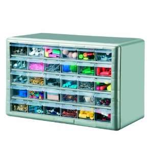    30 30 Drawer Storage Parts Storage Organizer Cabinet, Metallic Green