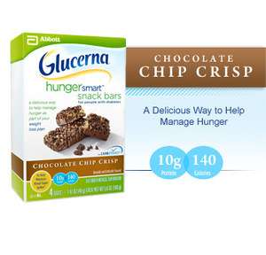 44 Glucerna Bars For Diabetic / Diabetics Chocolate Chip Crisp In Date 