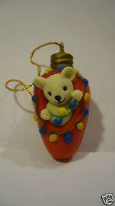 AVON Christmas Cutie Ornament Light Bulb Mouse NEW  