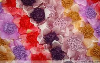 Lots Fashion 12Pcs Chrysanthemum Flower Cloth Rings  
