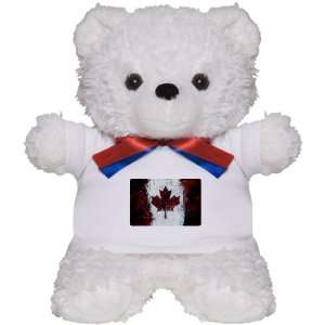   : Teddy Bear White Canadian Canada Flag Painting HD: Everything Else