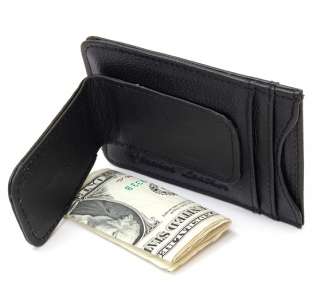Mens Leather Money Clip Slim Front Pocket Wallet Magnetic ID Credit 