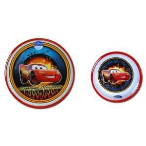  Cars Lightning McQueen Rimmed Plate & Bowl Set Toys 
