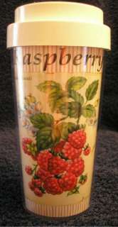 Raspberry plant berries Thermoserv Thermo Serv coffee cup travel mug 
