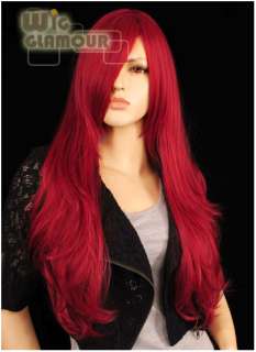 Cosplay Wig Long Dark Red With Bang Hair Wig ALR47  