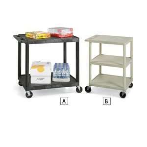 LUXOR Flush Shelf Carts   Gray  Industrial & Scientific