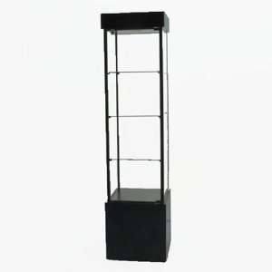   Less 900 Square Tower Display Case Finish: Maple / Silver Frame