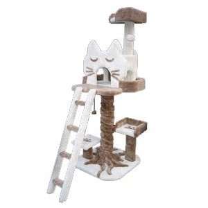  Original Cat Face Cat Tree  Color BROWN AND WHITE 