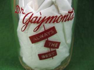 Dr. Gaymonts Half Pint Cottage Cheese Bottle / Jar  