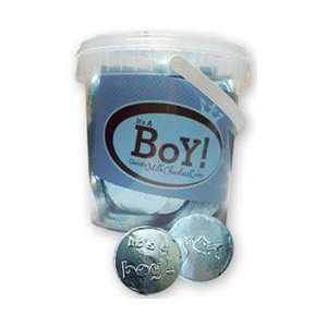 Chocolate Coins   Its a Boy! 1 tub: Grocery & Gourmet Food