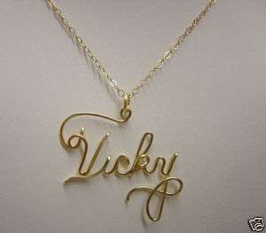 Personalized Name Jewelry Charm Necklace Wire Name  