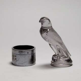 Authentic Glass Faucon Car Mascot by Rene Lalique  