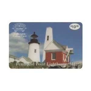 Collectible Phone Card $10. Lighthouse Depot Series   Pemaquid Point 