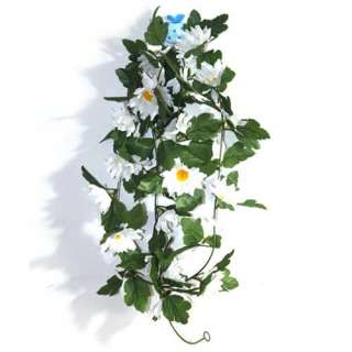 White Daisy Garland Wedding Silk Flower Arch Decor  