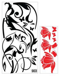 wall decor stickers wall peel stick graphic red flower vine 
