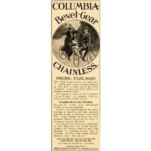 1900 Ad Columbia Bevel Gear Chainless Bicycle Bikes 