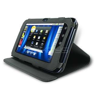 Black PU Leather Wallet Stand Case for Dell Streak 7  
