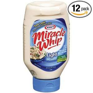 Miracle Whip in an Easy Squeeze Bottle, Light, 18 Ounce Bottle (Pack 