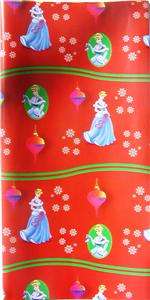 CHRISTMAS Disney PRINCESS gift wrap wrapping paper 18 sheets PARTY 