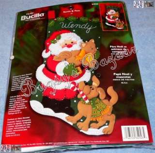 Bucilla SANTA & PETS Dog & Cat Stocking Felt Christmas Kit  