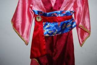  Princess Mulan Dress Up Halloween Costume Dress XXS 2T/3T 