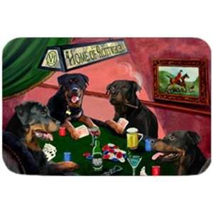  Home of Rottweilers Large Tempered Cutting Board 4 Dogs 