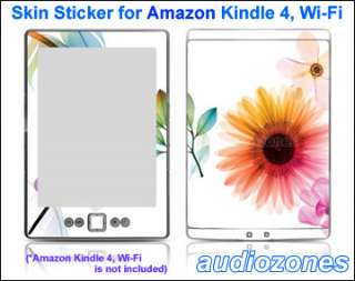   Sticker Decal Sunflower Sun Flower for  Kindle 4 Wi Fi Reader