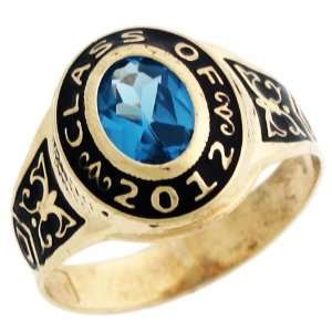  10k Gold December Birthstone 2012 Class Graduation Ring Jewelry