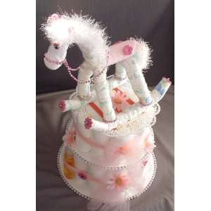   Horse Baby Shower Gift Diaper Cake Centerpiece 