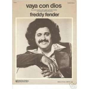  Sheet Music Freddy Fender Vaya Con Dios 72 Everything 