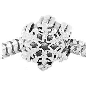  Sterling Silver Reflections Snowflake Bead Charm Jewelry