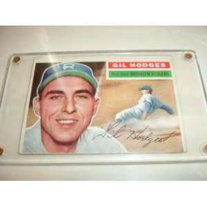  1956 Topps GIL HODGES #145 Brooklyn Dodgers Everything 