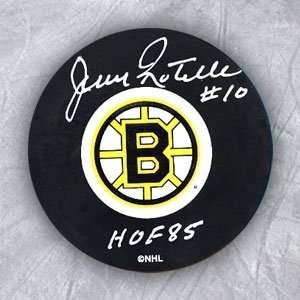 Jean Ratelle Boston Bruins Autographed/Hand Signed Hockey Puck