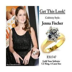  ES1747 Inspired by JENNA FISCHERs Engagement Ring 4 Carat 