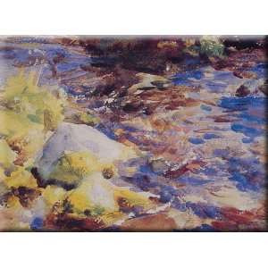   Rocks and Water 16x12 Streched Canvas Art by Sargent, John Singer