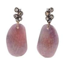 Federica Rettore Pink Sapphire & Diamond Drop Earrings