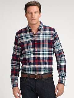 Polo Ralph Lauren   Classic Fit Cotton Twill Plaid Shirt
