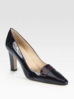 Manolo Blahnik   Patent Leather Loafer Pumps