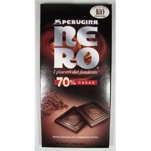 Perugina Nero 70% Cacao Dark Chocolate Bar 3.5 Oz.  