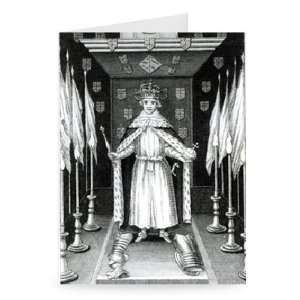 Oliver Cromwell (1599 1658) standing in   Greeting Card (Pack of 2 