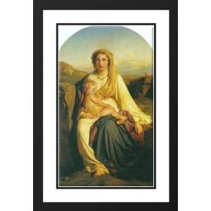 Delaroche, Paul 17x24 Framed and Double Matted Virgin and Child