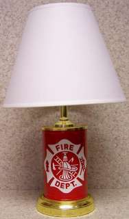 Table Lamp American Firefighter Fire Man NEW with shade  