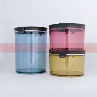 Canister Set 3 Piece Round Plastic Food Storage Container Set  