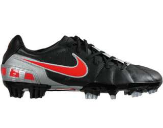   Total90 Strike III Leather FG Black/Red Men Soccer Cleats 385405 061