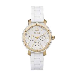 New Fossil BQ9405 White Silicone Wrapped Ladies Watch in Original Box 