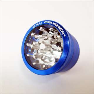 CALI Crusher® CLEAR TOP Herb Grinder Blue Ultra Premium (cc1 BL 
